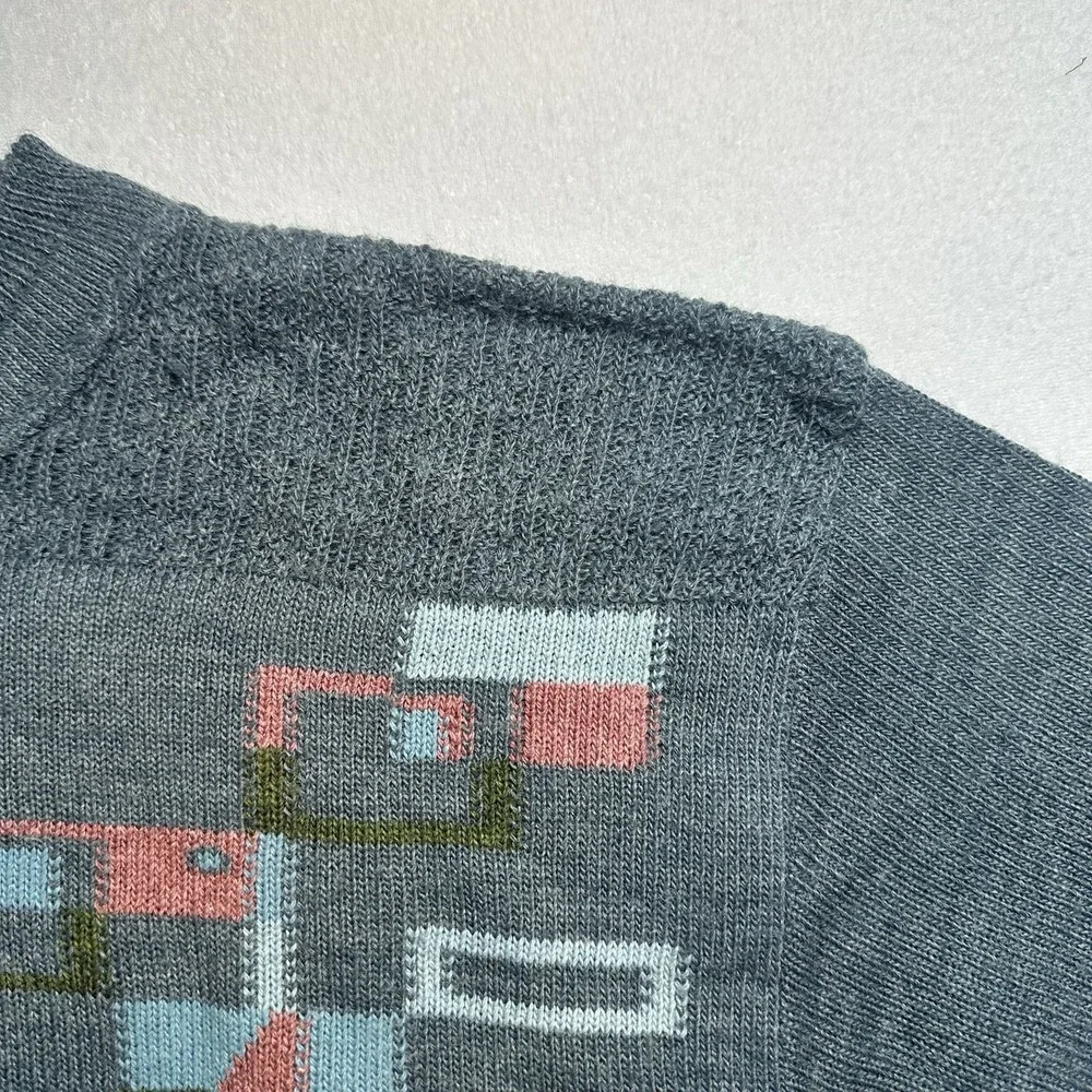 Vintage FIJI Men's Wool Blend Turtleneck Sweater M‎ Green Made in Italy 90s
